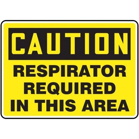 OSHA CAUTION SAFETY SIGN RESPIRATORS MPPE442XL